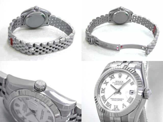 ロレックススーパーコピー ROLEX パーペチュアル デイトジャスト レディース 179174 ホワイトローマ