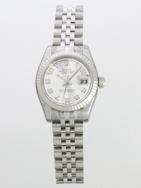 ロレックススーパーコピー ROLEX パーペチュアル デイトジャスト レディース 179174 シルバーコンセントリックアラビア