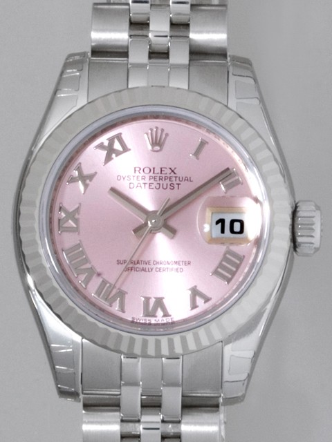 ロレックススーパーコピー ROLEX パーペチュアル デイトジャスト レディース 179174 ピンクローマ