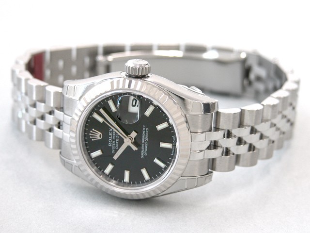 ロレックススーパーコピー ROLEX パーペチュアル デイトジャスト レディース 179174 ブラックバー