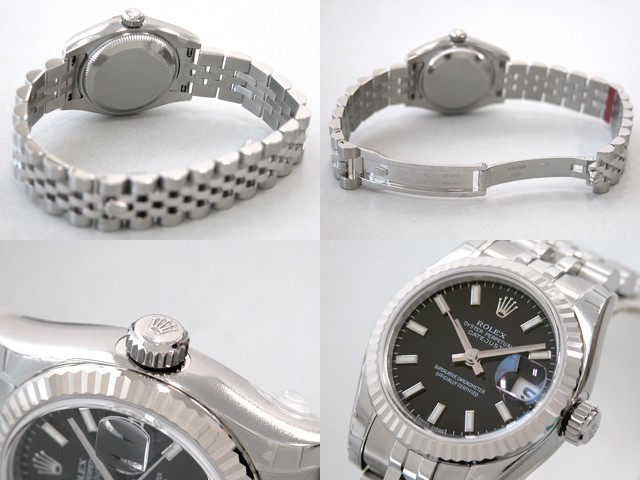 ロレックススーパーコピー ROLEX パーペチュアル デイトジャスト レディース 179174 ブラックバー