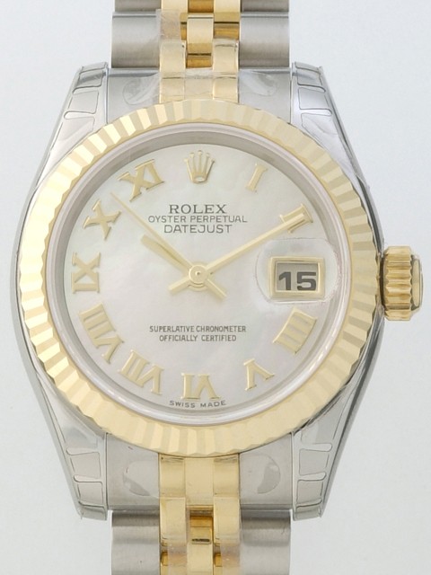 ロレックススーパーコピー ROLEX パーペチュアル デイトジャスト レディース 179173NR ホワイトシェルローマ