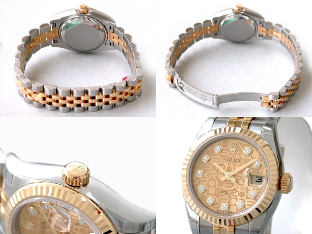 ロレックススーパーコピー ROLEX パーペチュアル デイトジャスト レディース 179173J シャンパンコンピューター