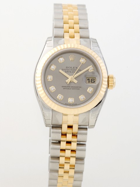 ロレックススーパーコピー ROLEX パーペチュアル デイトジャスト レディース 179173G グレー