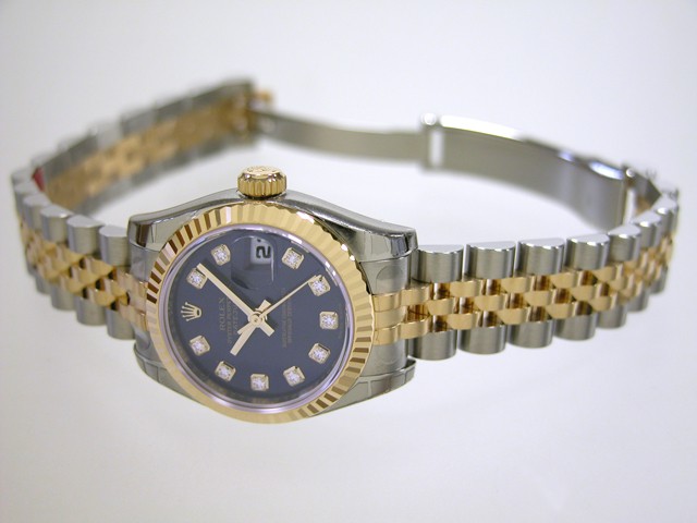 ロレックススーパーコピー ROLEX パーペチュアル デイトジャスト レディース 179173G ブルー