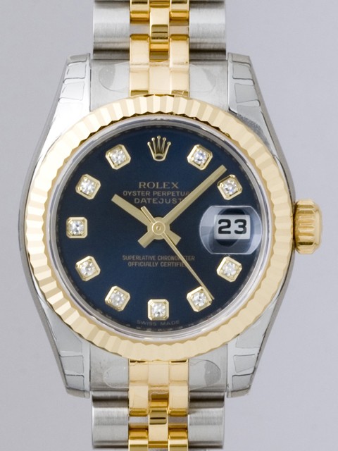 ロレックススーパーコピー ROLEX パーペチュアル デイトジャスト レディース 179173G ブルー