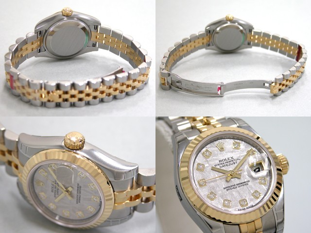 ロレックススーパーコピー ROLEX パーペチュアル デイトジャスト レディース 179173G メテオライト