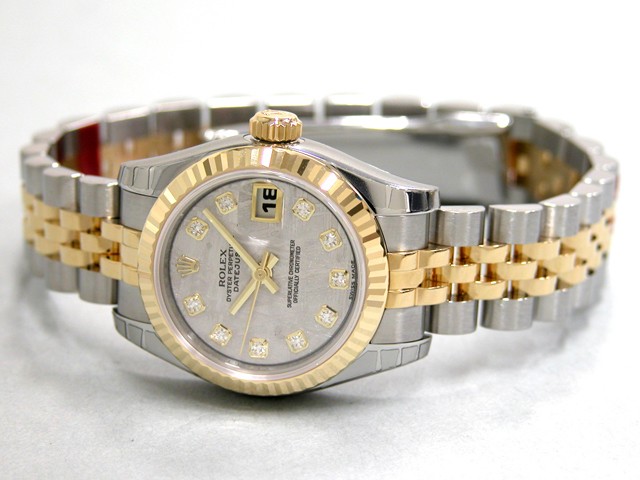 ロレックススーパーコピー ROLEX パーペチュアル デイトジャスト レディース 179173G メテオライト