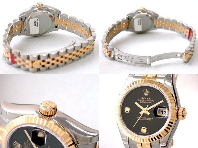 ロレックススーパーコピー ROLEX パーペチュアル デイトジャスト レディース 179173 2BR オニキス