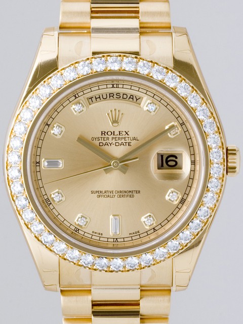 ロレックススーパーコピー ROLEX デイデイトII 218348A01 プレジデントブレス シャンパン