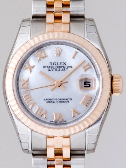 ロレックススーパーコピー ROLEX パーペチュアル デイトジャスト レディース 179171NR ホワイトシェルローマ