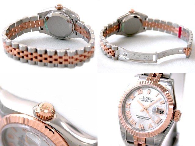 ロレックススーパーコピー ROLEX パーペチュアル デイトジャスト レディース 179171NR ホワイトシェルローマ