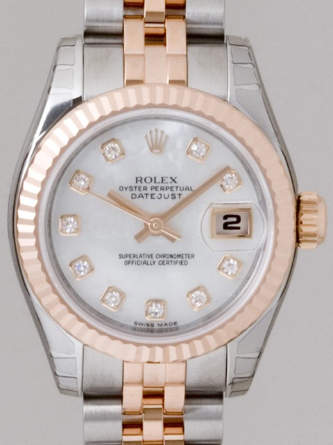 ロレックススーパーコピー ROLEX パーペチュアル デイトジャスト レディース 179171NG ホワイトシェル