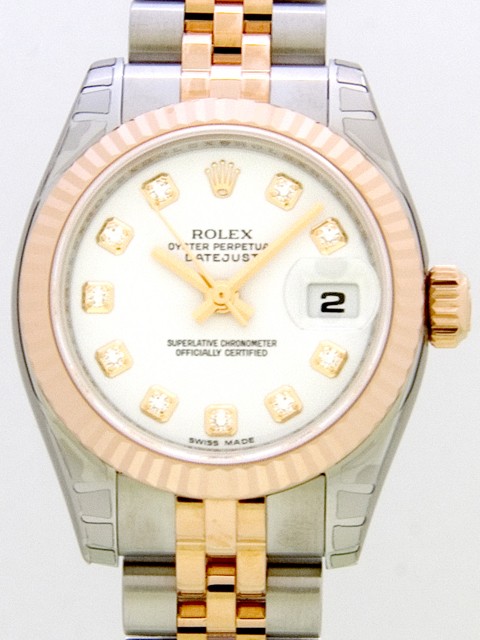 ロレックススーパーコピー ROLEX パーペチュアル デイトジャスト レディース 179171G ホワイト