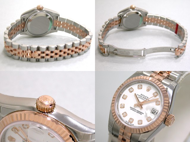 ロレックススーパーコピー ROLEX パーペチュアル デイトジャスト レディース 179171G ホワイト