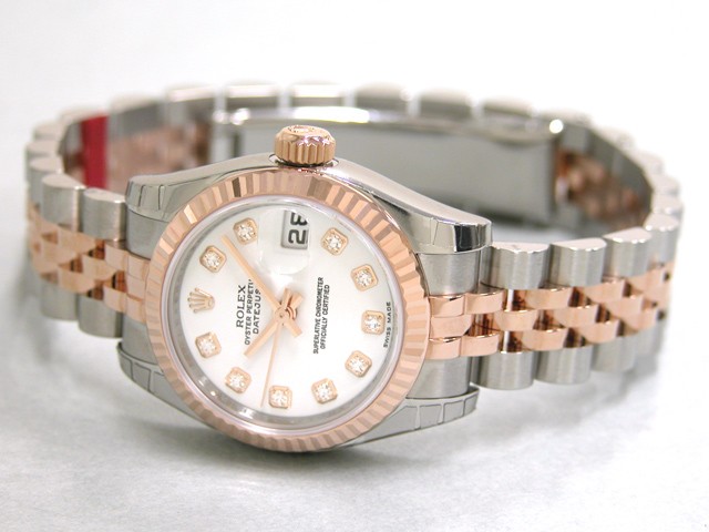 ロレックススーパーコピー ROLEX パーペチュアル デイトジャスト レディース 179171G ホワイト