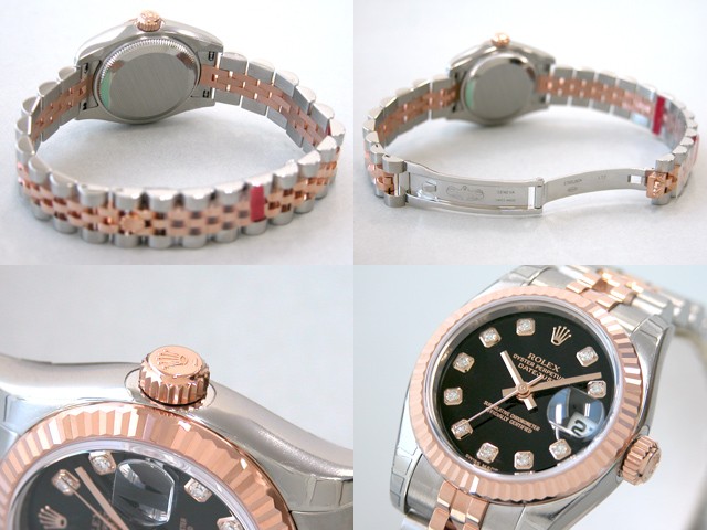 ロレックススーパーコピー ROLEX パーペチュアル デイトジャスト レディース 179171G ブラック