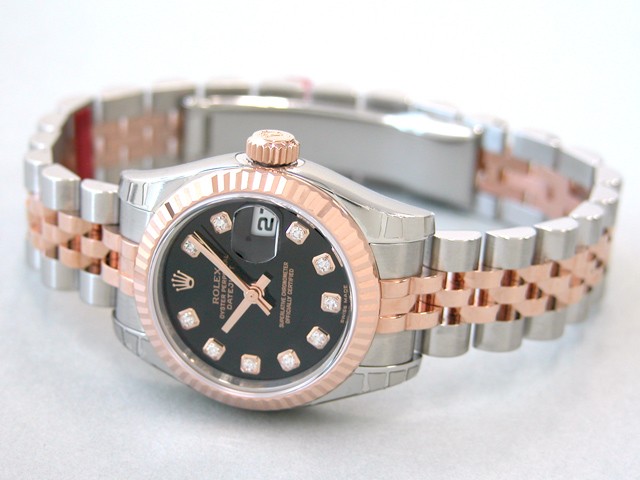ロレックススーパーコピー ROLEX パーペチュアル デイトジャスト レディース 179171G ブラック