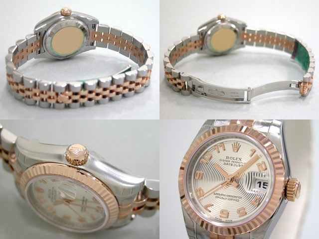 ロレックススーパーコピー ROLEX パーペチュアル デイトジャスト レディース 179171 シルバーコンセントリックアラビア