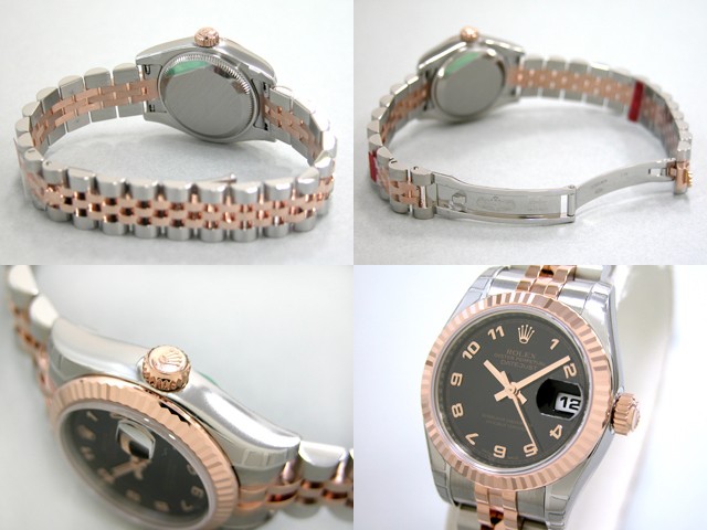 ロレックススーパーコピー ROLEX パーペチュアル デイトジャスト レディース 179171 ブラックアラビア