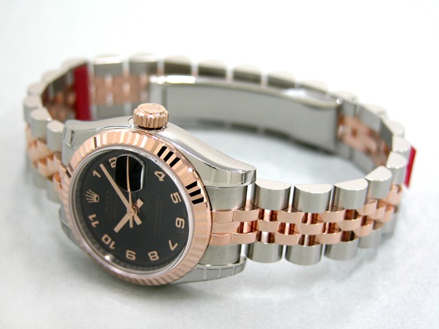 ロレックススーパーコピー ROLEX パーペチュアル デイトジャスト レディース 179171 ブラックアラビア