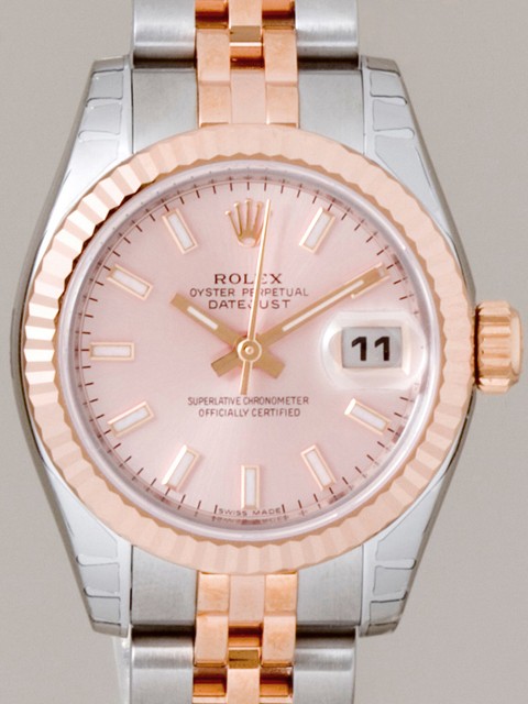 ロレックススーパーコピー ROLEX パーペチュアル デイトジャスト レディース 179171 ピンクバー