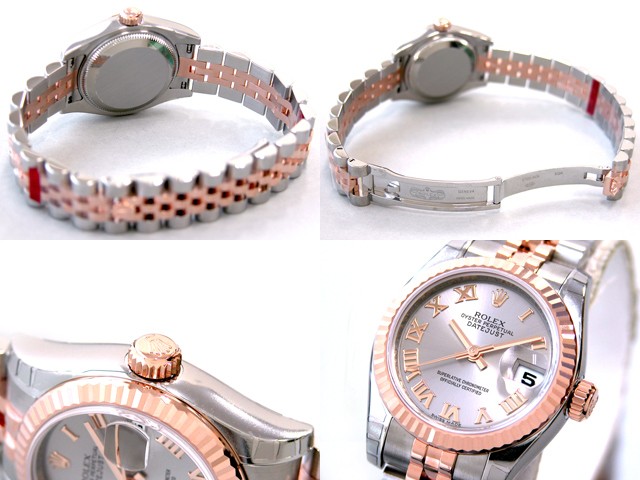 ロレックススーパーコピー ROLEX パーペチュアル デイトジャスト レディース 179171 グレーローマ