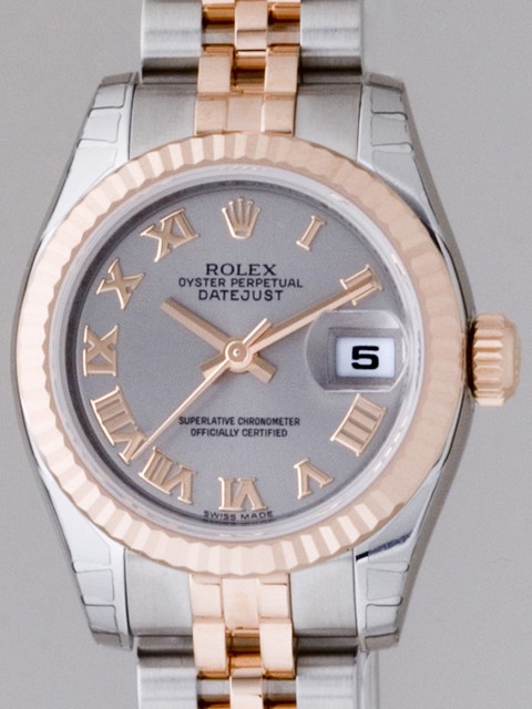 ロレックススーパーコピー ROLEX パーペチュアル デイトジャスト レディース 179171 グレーローマ