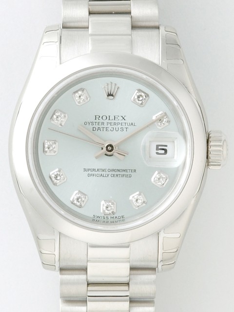 ロレックススーパーコピー ROLEX パーペチュアル デイトジャスト レディース 179166G アイスブルー