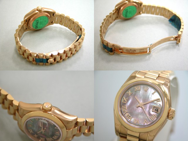 ロレックススーパーコピー ROLEX パーペチュアル デイトジャスト レディース 179165NR プレジデントブレス ブラックシェル