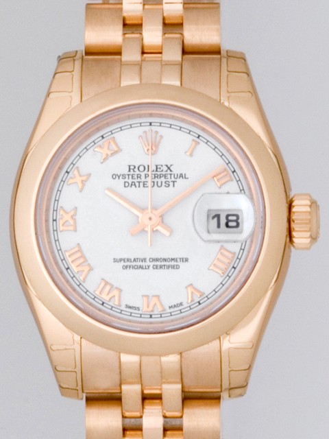 ロレックススーパーコピー ROLEX パーペチュアル デイトジャスト レディース 179165 ジュビリーブレス ホワイトローマ