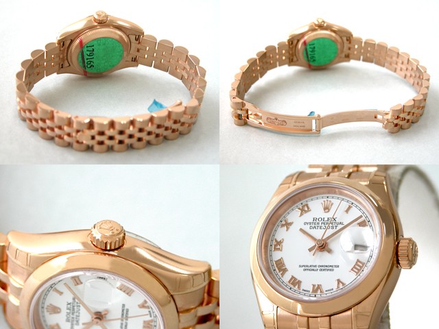 ロレックススーパーコピー ROLEX パーペチュアル デイトジャスト レディース 179165 ジュビリーブレス ホワイトローマ
