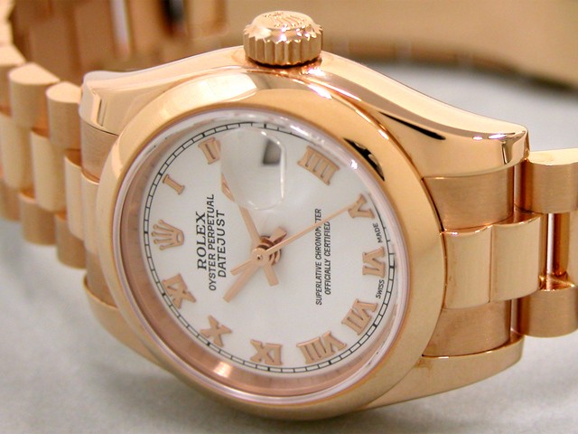 ロレックススーパーコピー ROLEX パーペチュアル デイトジャスト レディース 179165 プレジデントブレス ホワイトローマ
