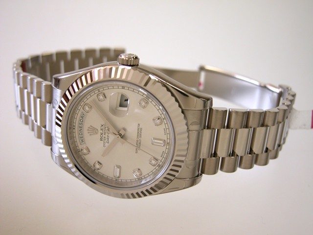 ロレックススーパーコピー ROLEX デイデイトII 218239A プレジデントブレス シルバー