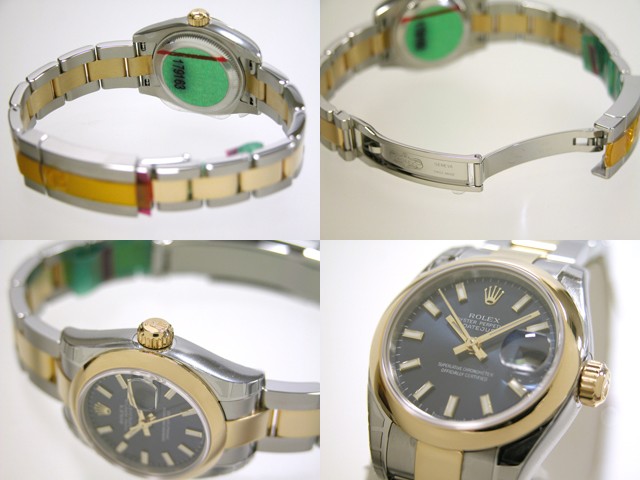ロレックススーパーコピー ROLEX パーペチュアル デイトジャスト レディース 179163 オイスターブレス ブルーバー