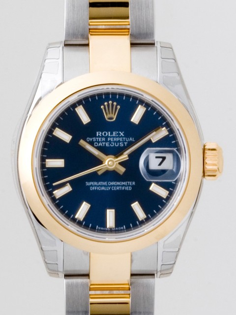 ロレックススーパーコピー ROLEX パーペチュアル デイトジャスト レディース 179163 オイスターブレス ブルーバー