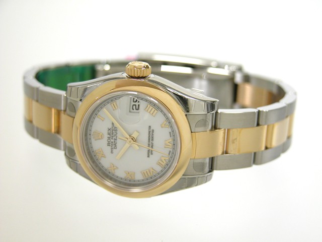 ロレックススーパーコピー ROLEX パーペチュアル デイトジャスト レディース 179163 オイスターブレス ホワイトローマ