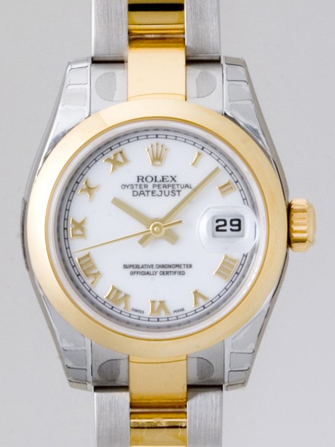 ロレックススーパーコピー ROLEX パーペチュアル デイトジャスト レディース 179163 オイスターブレス ホワイトローマ
