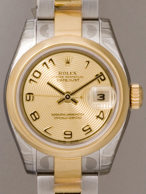 ロレックススーパーコピー ROLEX パーペチュアル デイトジャスト レディース 179163 オイスターブレス シャンパンコンセントリックアラビア