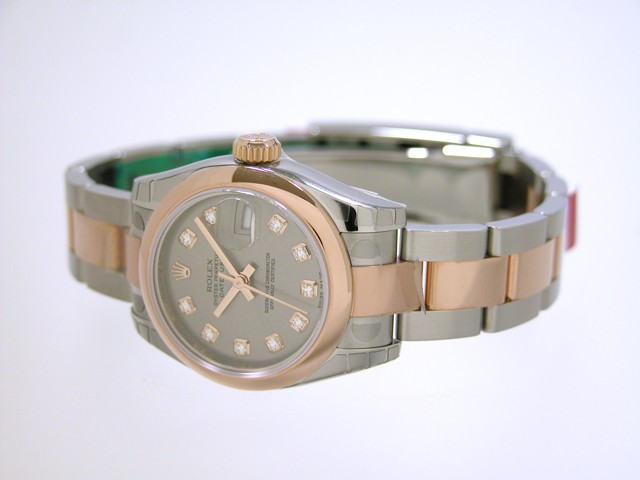 ロレックススーパーコピー ROLEX パーペチュアル デイトジャスト レディース 179161G オイスターブレス グレー