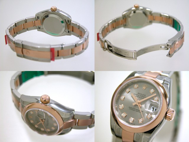 ロレックススーパーコピー ROLEX パーペチュアル デイトジャスト レディース 179161G オイスターブレス グレー