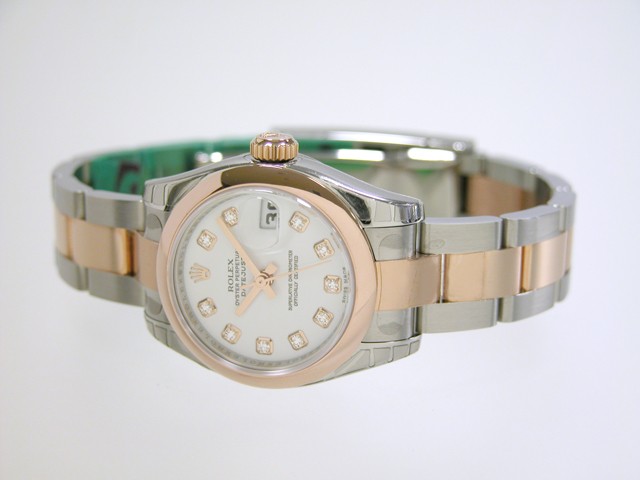 ロレックススーパーコピー ROLEX パーペチュアル デイトジャスト レディース 179161G オイスターブレス ホワイト