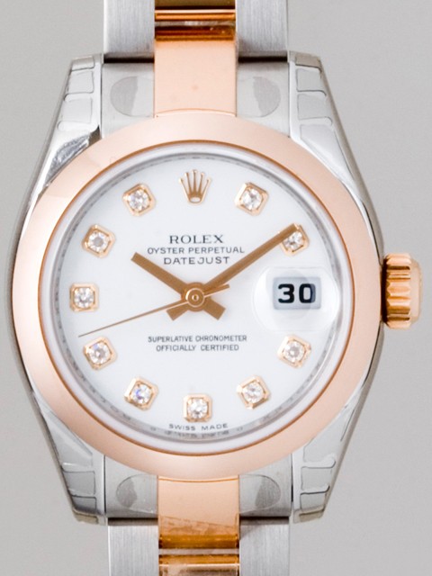 ロレックススーパーコピー ROLEX パーペチュアル デイトジャスト レディース 179161G オイスターブレス ホワイト