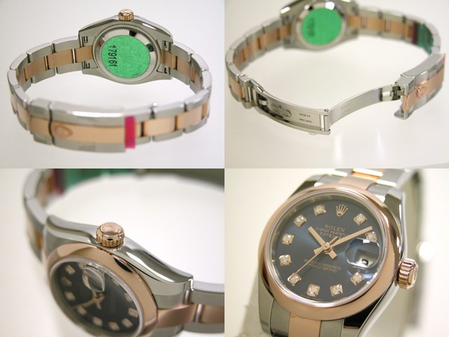 ロレックススーパーコピー ROLEX パーペチュアル デイトジャスト レディース 179161G オイスターブレス ブルー