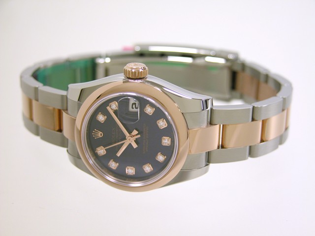 ロレックススーパーコピー ROLEX パーペチュアル デイトジャスト レディース 179161G オイスターブレス ブルー