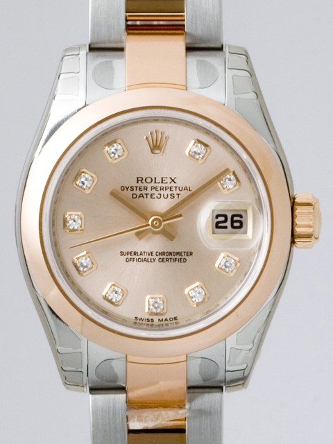 ロレックススーパーコピー ROLEX パーペチュアル デイトジャスト レディース 179161G オイスターブレス ピンク