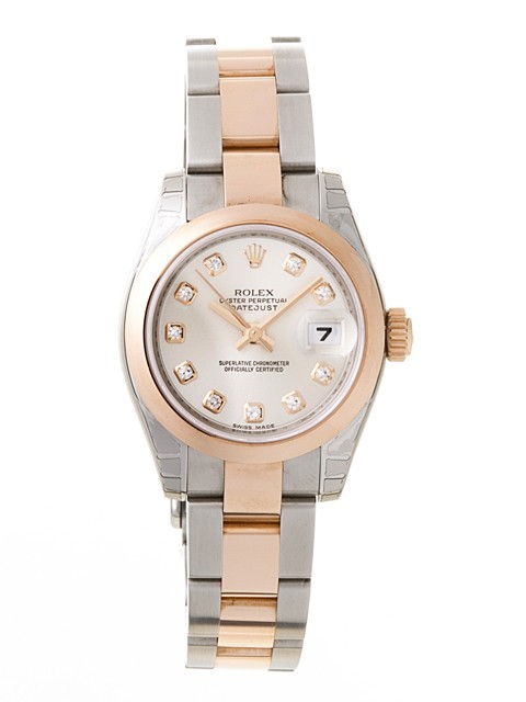 ロレックススーパーコピー ROLEX パーペチュアル デイトジャスト レディース 179161G オイスターブレス シルバー