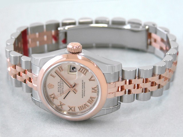 ロレックススーパーコピー ROLEX パーペチュアル デイトジャスト レディース 179161 ジュビリーブレス ピンクローマ