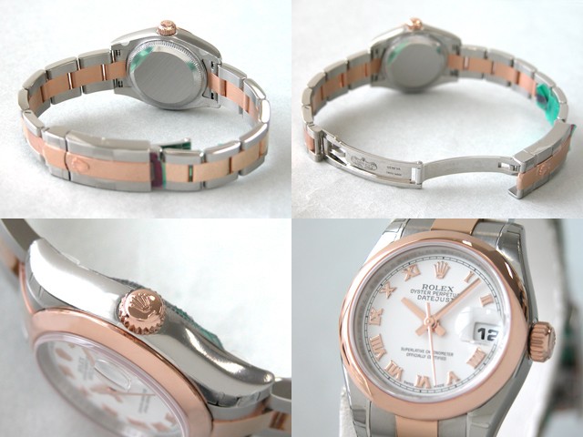 ロレックススーパーコピー ROLEX パーペチュアル デイトジャスト レディース 179161 オイスターブレス ホワイトローマ