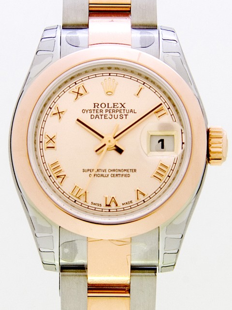 ロレックススーパーコピー ROLEX パーペチュアル デイトジャスト レディース 179161 オイスターブレス ピンクローマ
